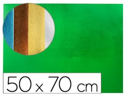 Goma EVA metalizada Liderpapel 50x70cm. espesor 2mm. verde